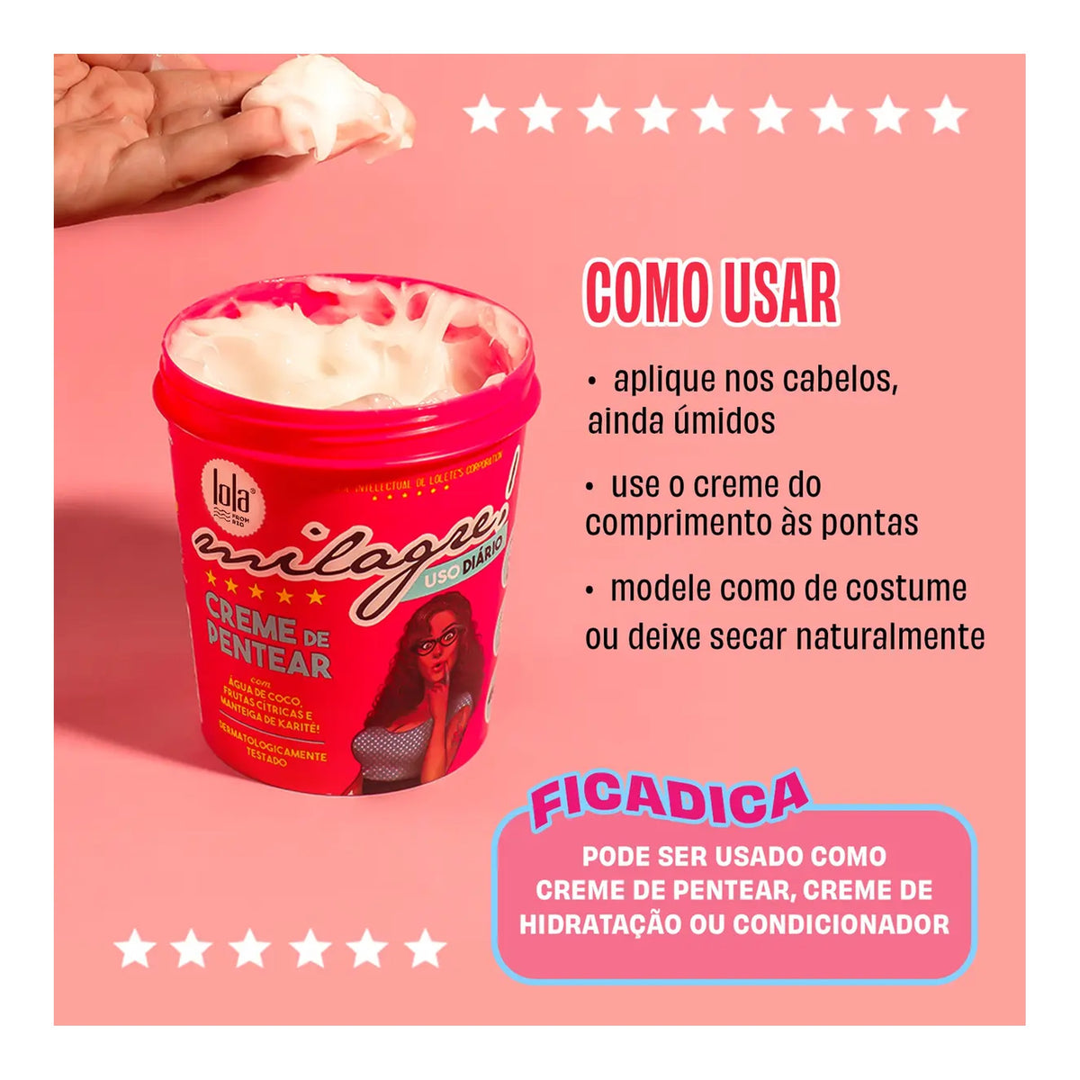 Lola Milagre Creme de Pentear 450g — foto oficial da marca