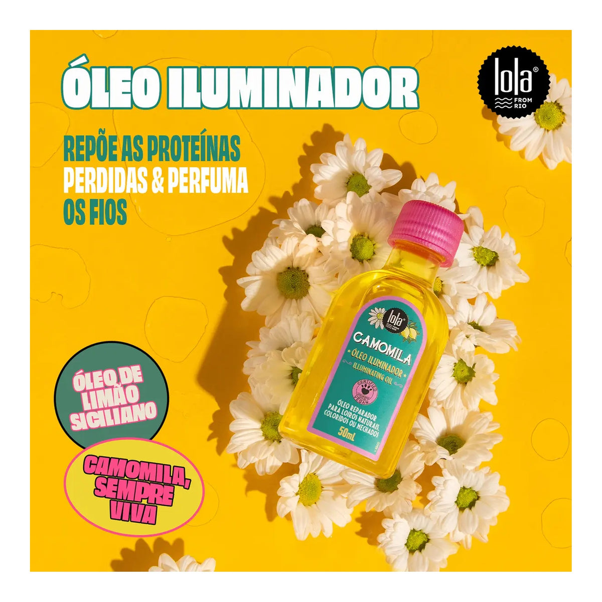 Lola Camomila Óleo Iluminador 50ml — foto oficial da marca