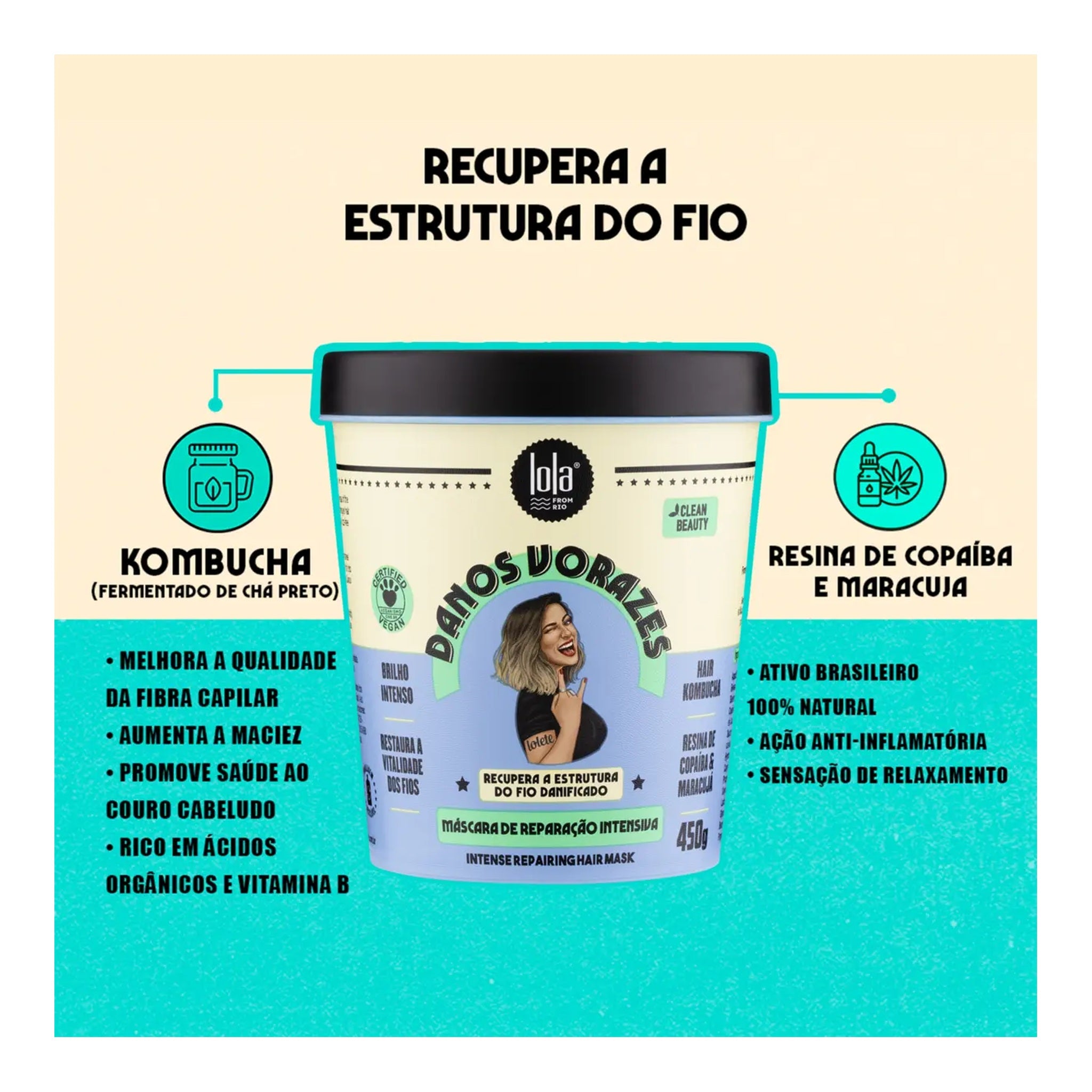 Lola Danos Vorazes Máscara 450g — foto oficial da marca