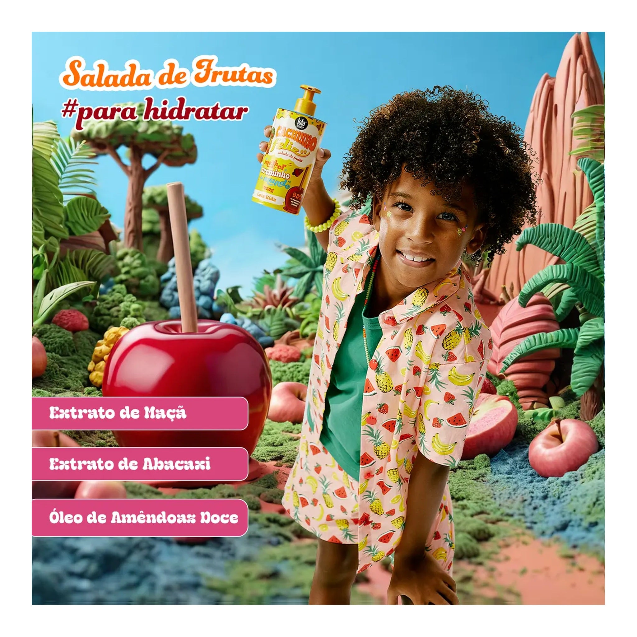 Lola Cachinho Feliz Salada de Frutas Creme para Pentear 450g — foto oficial da marca