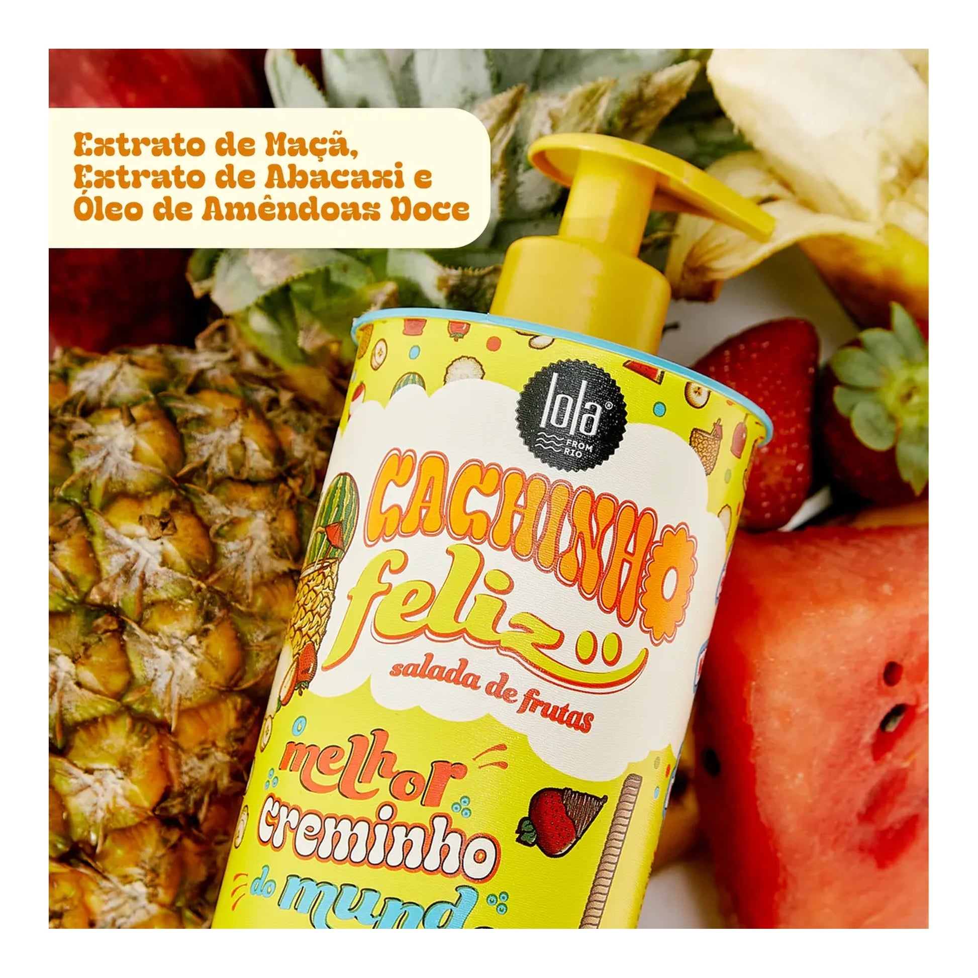Lola Cachinho Feliz Salada de Frutas Creme para Pentear 450g — foto oficial da marca