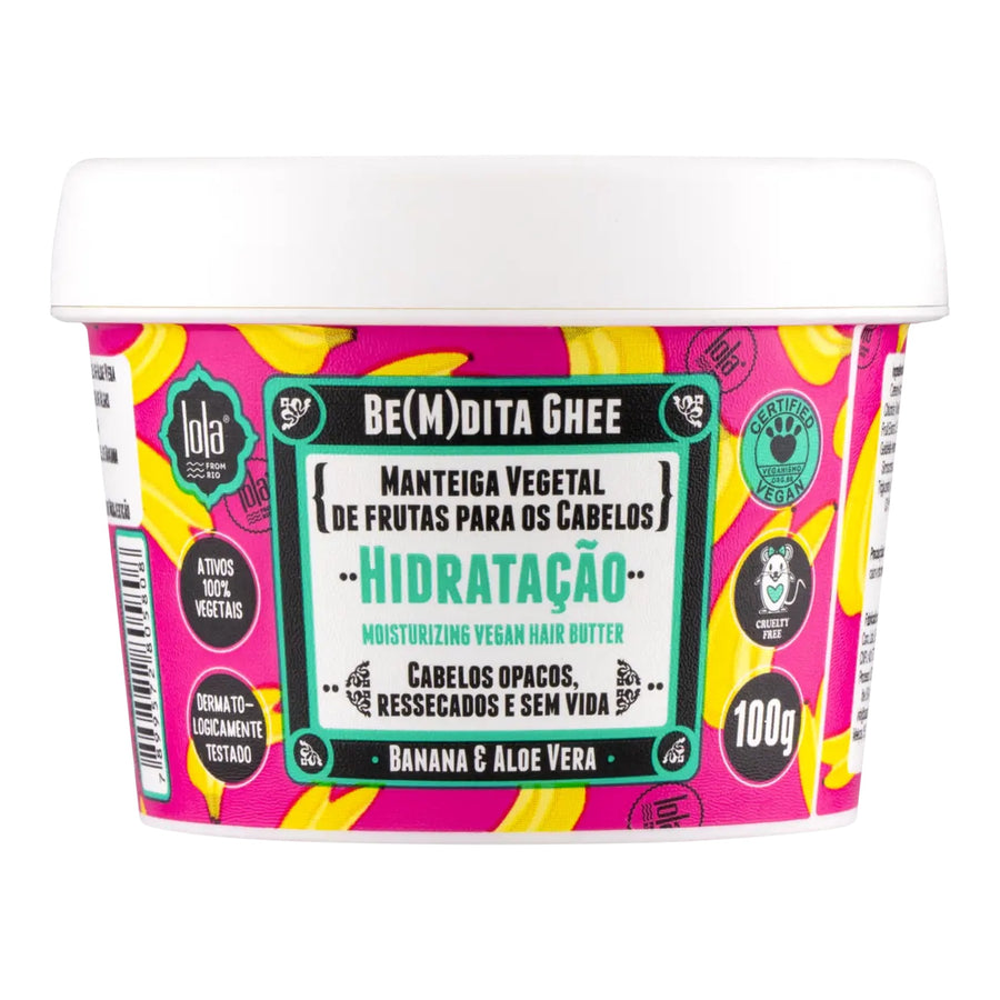 Lola Be(M)Dita Ghee Máscara Hidratação Banana E Aloe Vera 100g — foto oficial da marca