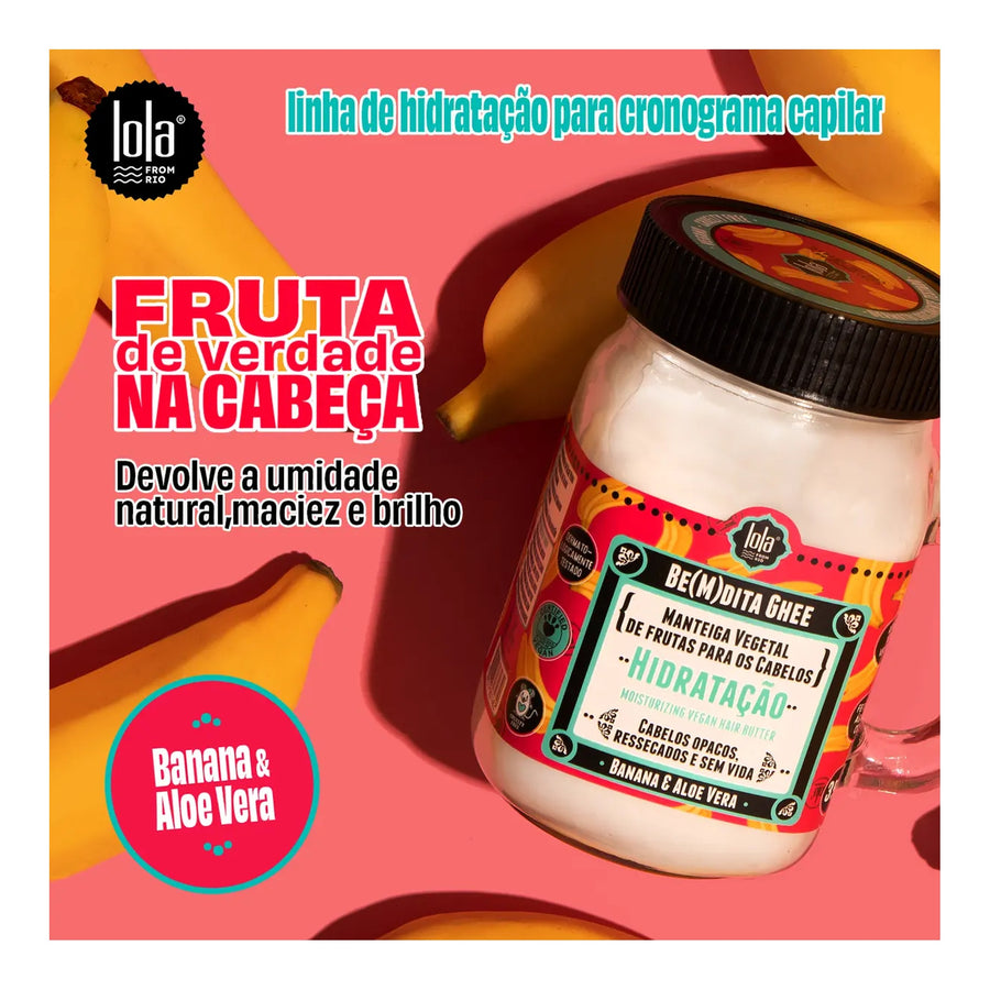 Lola Be(M)Dita Ghee Máscara Hidratação Banana E Aloe Vera 350g — foto oficial da marca