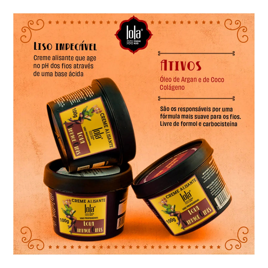 Lola Vintage Girls Creme Alisante Grande 850g — foto oficial da marca
