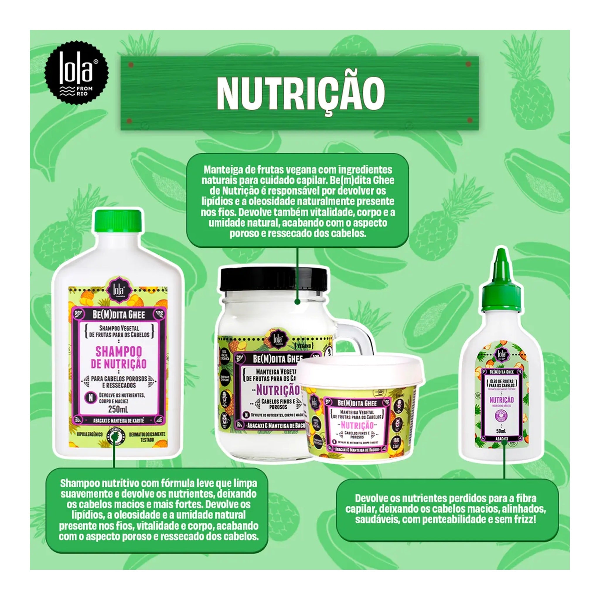 Lola Be(M)dita Ghee Abacaxi e Manteiga de Bacuri Nutrição  Óleo 50ml — foto oficial da marca