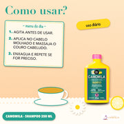 Shampoo Camomila Lola Iluminador para Loiros: como usar, passo a passo, de uso diário