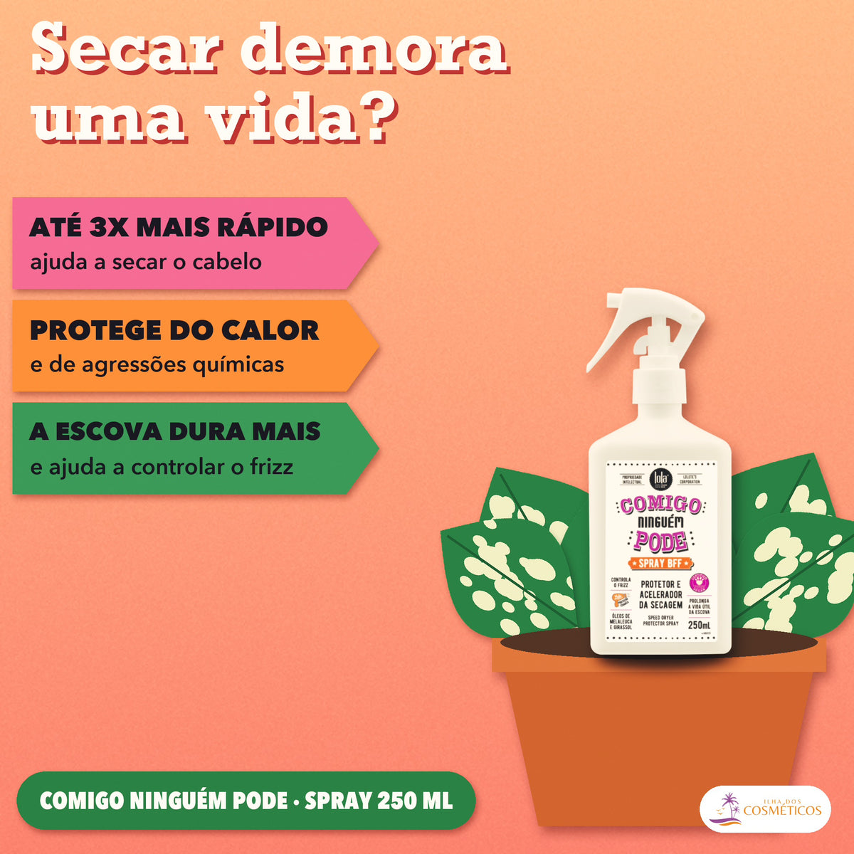 Spray Comigo Ninguém Pode Lola BFF Termoprotetor: apresentação, com o que a fórmula faz pelo fio