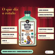 Condicionador Drama Queen Coco Lola Cabelo Seco: o que diz o rótulo, cabelos secos e fragilizados, 250 g