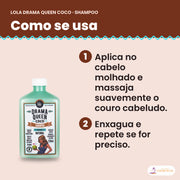 Shampoo Drama Queen Coco Lola Volume e Hidratação: como se usa, em 2 passos