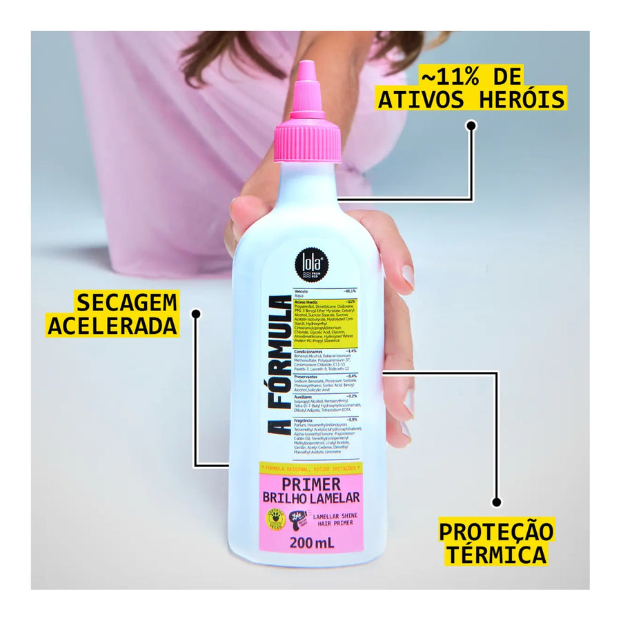 Lola A Fórmula Primer Brilho Lamelar 200ml — foto oficial da marca