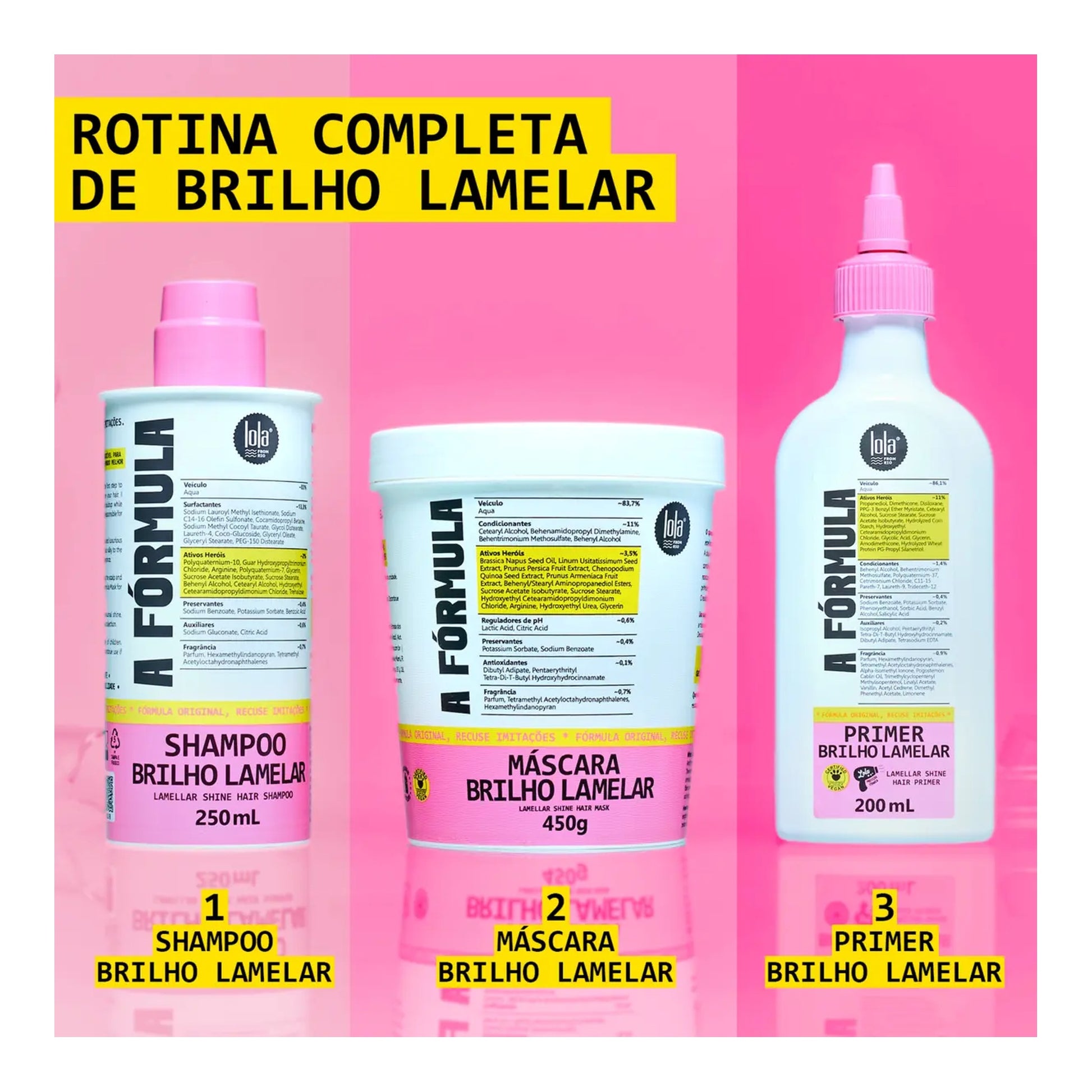 Lola A Fórmula Primer Brilho Lamelar 200ml — foto oficial da marca