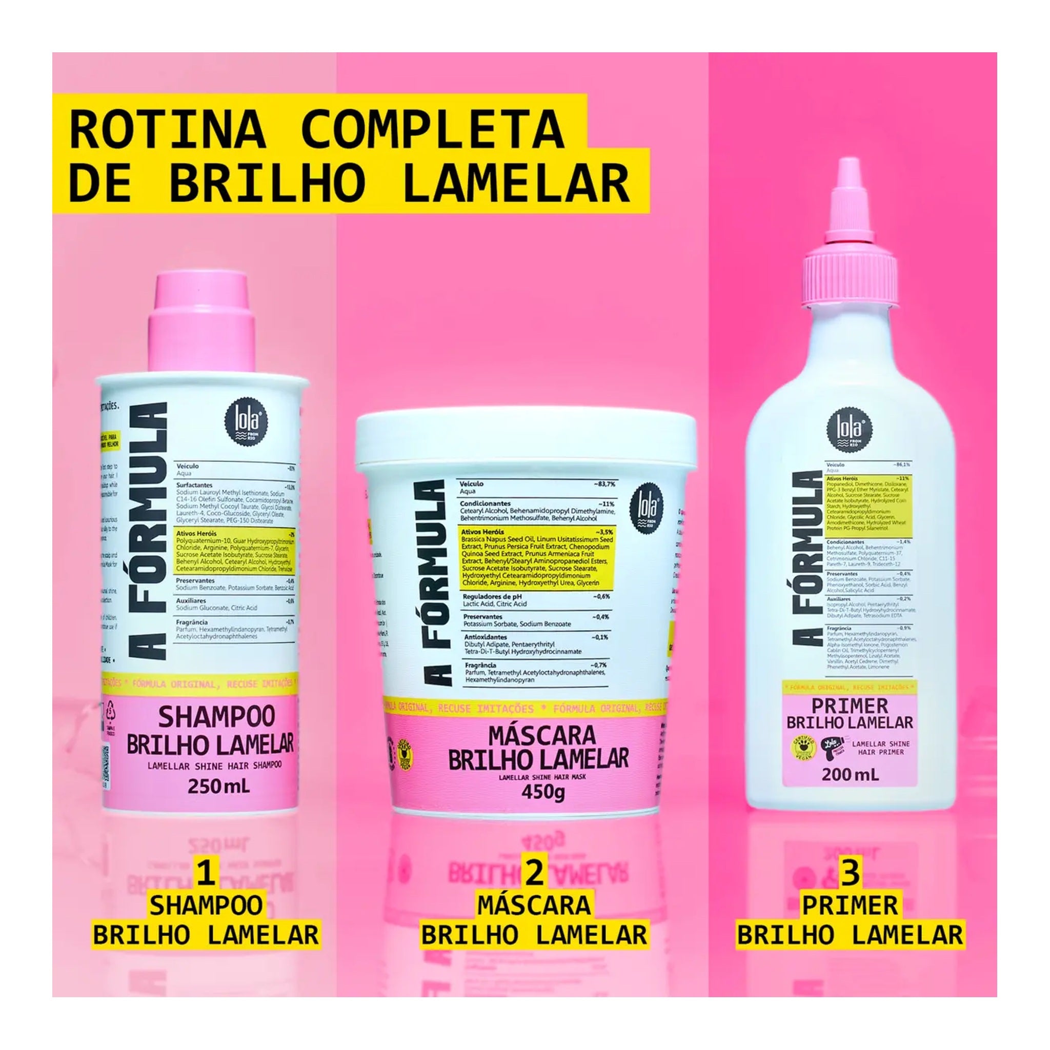 Lola A Fórmula Primer Brilho Lamelar 200ml — foto oficial da marca