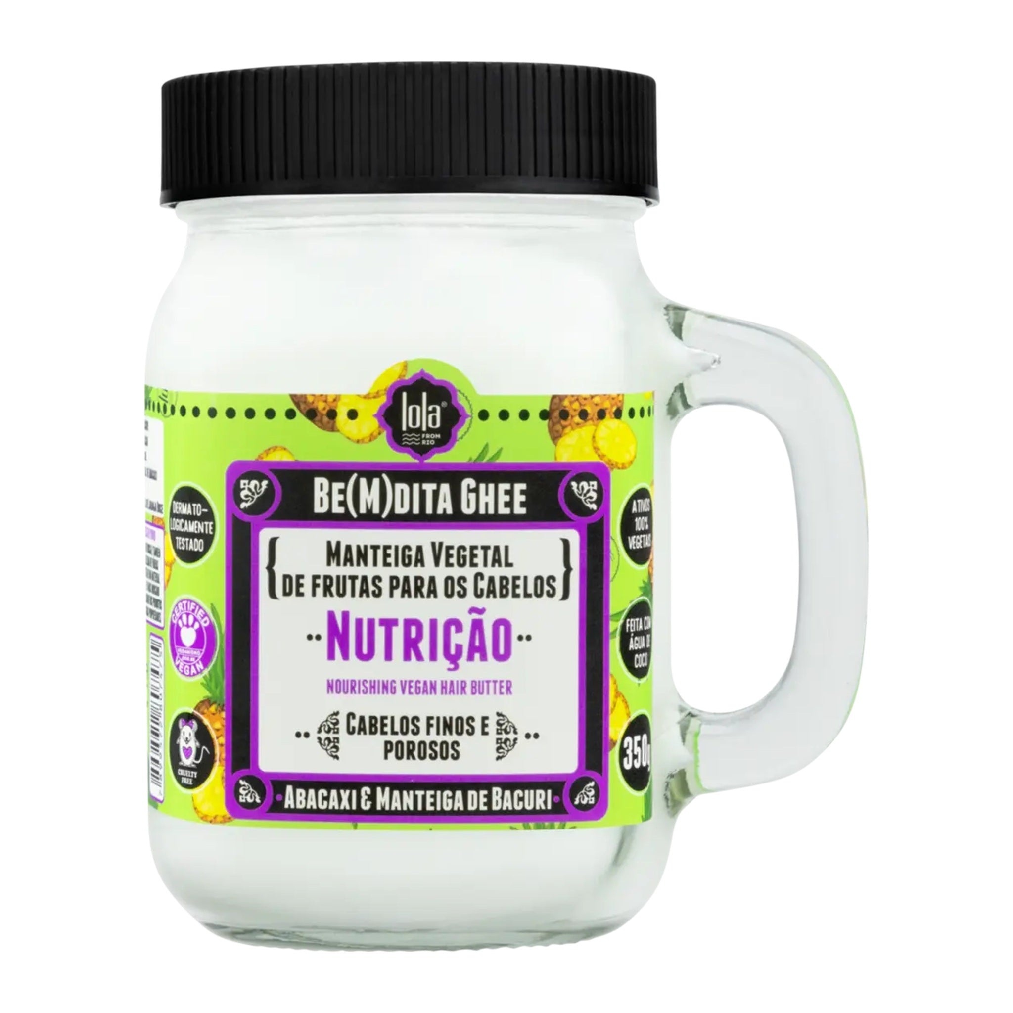 Lola BE(M)Dita Ghee Máscara Nutrição Abacaxi e Manteiga de Bacuri 350g — foto oficial da marca