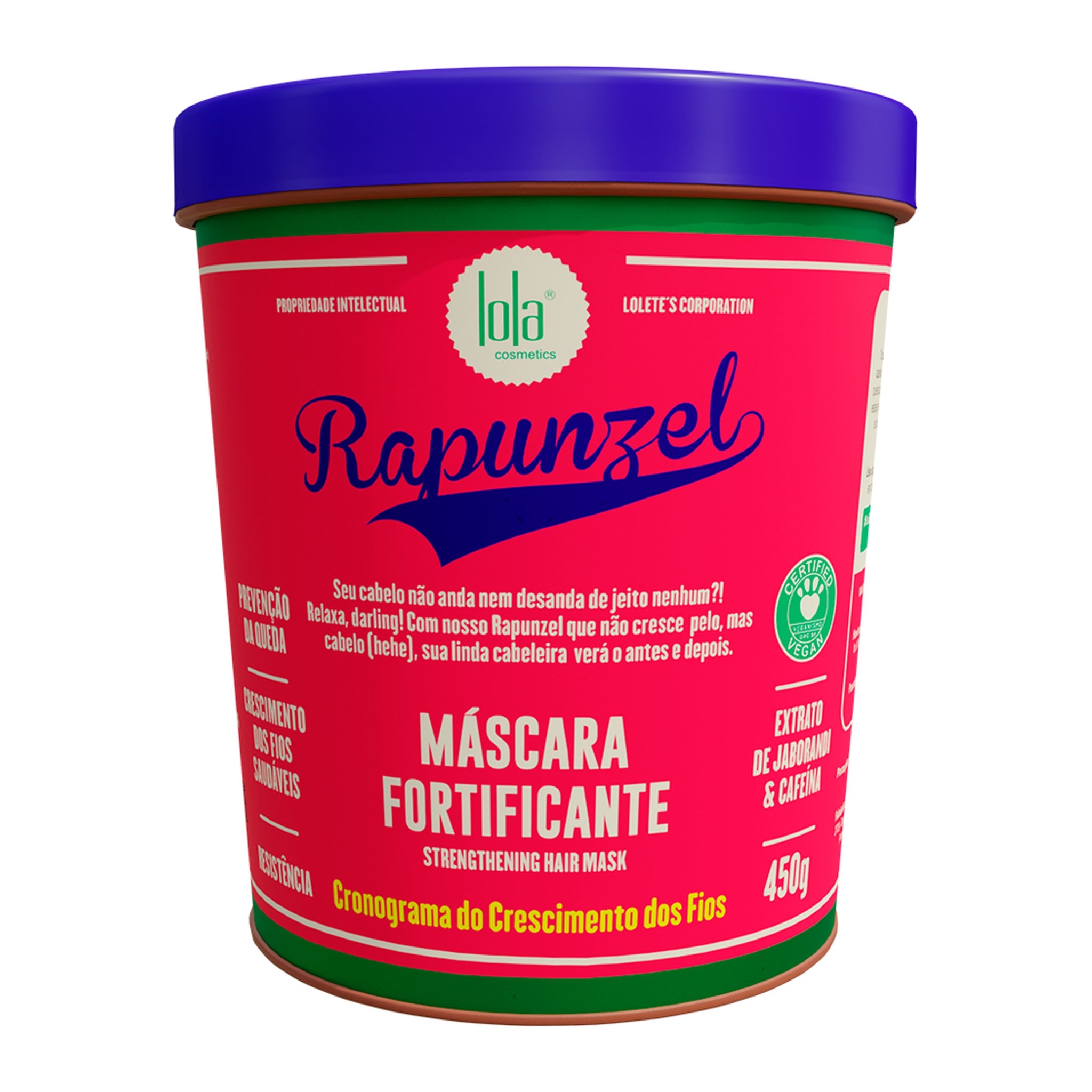 Lola Rapunzel Máscara Fortificante Anti-Queda 450g — foto oficial da marca