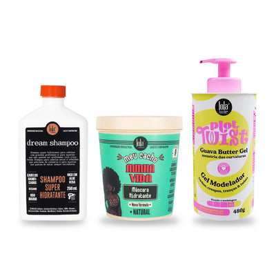 Lola Pack Cachos Completo Dream Shampoo + Máscara Meu Cacho + Guava Butter Gel