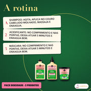 Pack Densidade Lola Acidificante, Shampoo e Máscara: a rotina em três passos, do shampoo à máscara