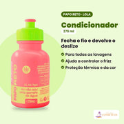 O que é o papo reto condicionador, uma das peças do Lola Pack Papo Reto Shampoo + Máscara + Condicionador Detox e Reparação