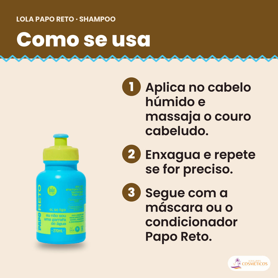Shampoo Papo Reto Lola Fiber D.tox Remove Metais: como se usa, em 3 passos