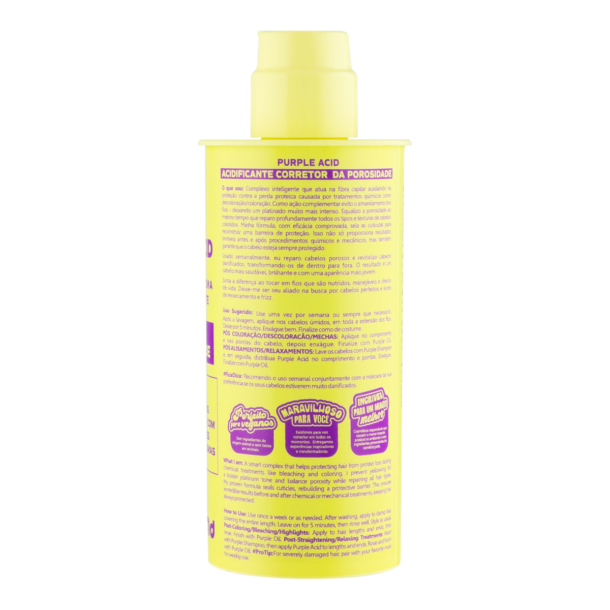 Lola Purple Acid 250ml — rótulo e modo de usar