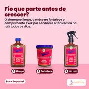Pack Rapunzel, como usar: shampoo, máscara e tónico