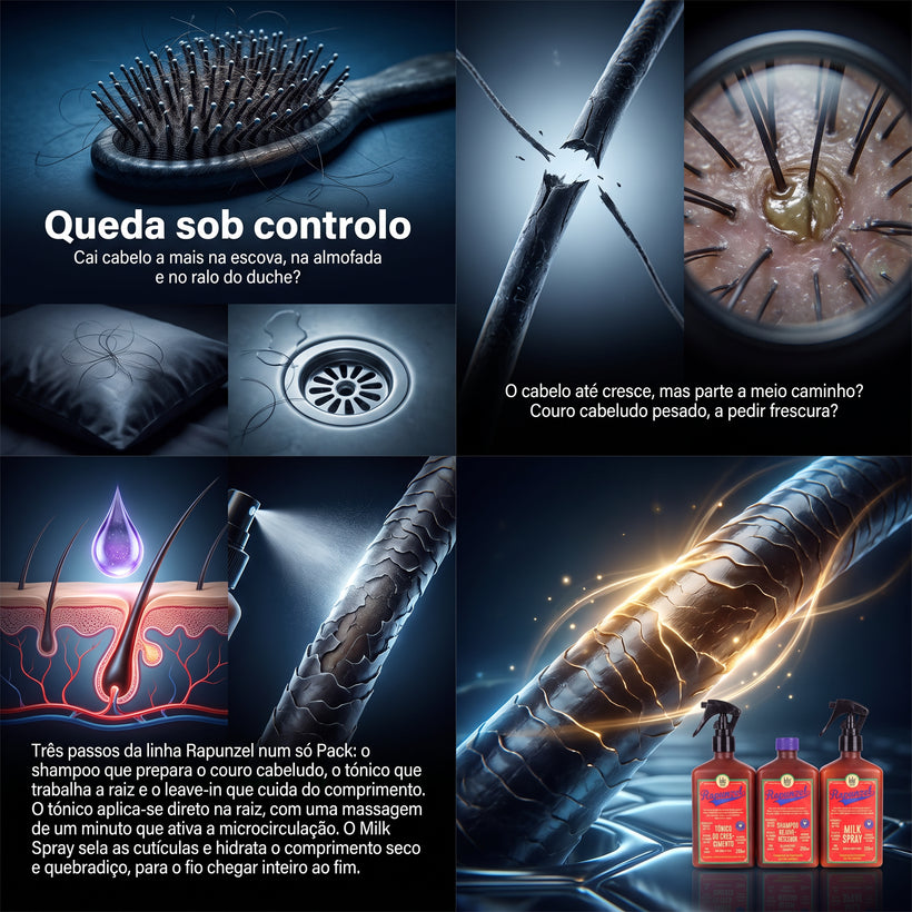 Lola Rapunzel Pack Crescimento Shampoo, Tónico e Milk Spray 3x250ml — benefícios