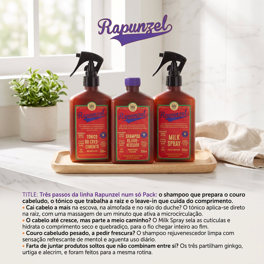 Lola Rapunzel Pack Crescimento Shampoo, Tónico e Milk Spray 3x250ml — foto 2