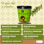 Umectação Oliva Lola Máscara para Cabelo Seco: o que diz o rótulo, redução do frizz e óleo de oliva