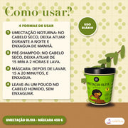 Umectação Oliva Lola Máscara para Cabelo Seco: como usar, as quatro formas, da umectação noturna ao leave-in