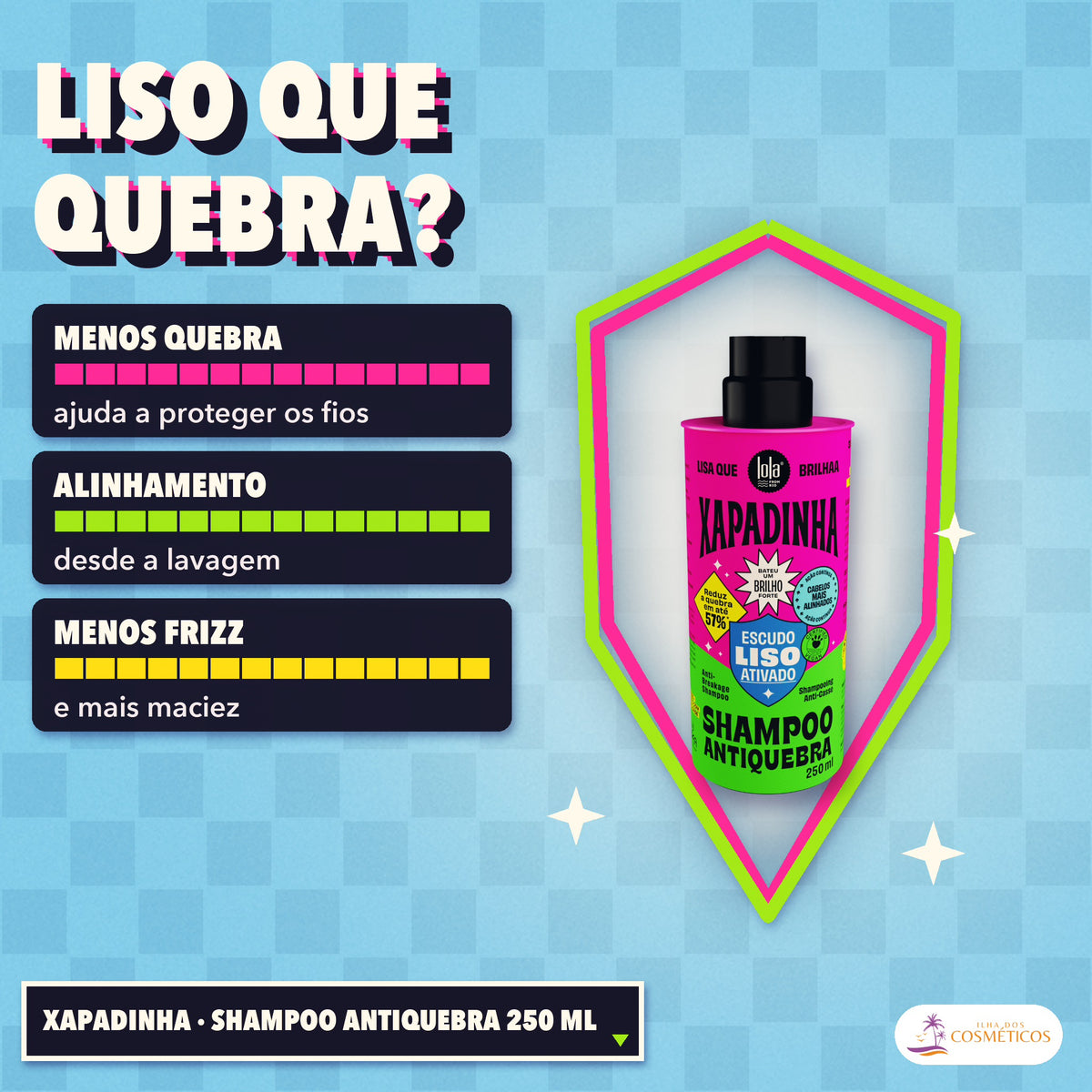 Shampoo Xapadinha Lola Antiquebra Alinha e Brilho: apresentação, com o que a fórmula faz pelo fio