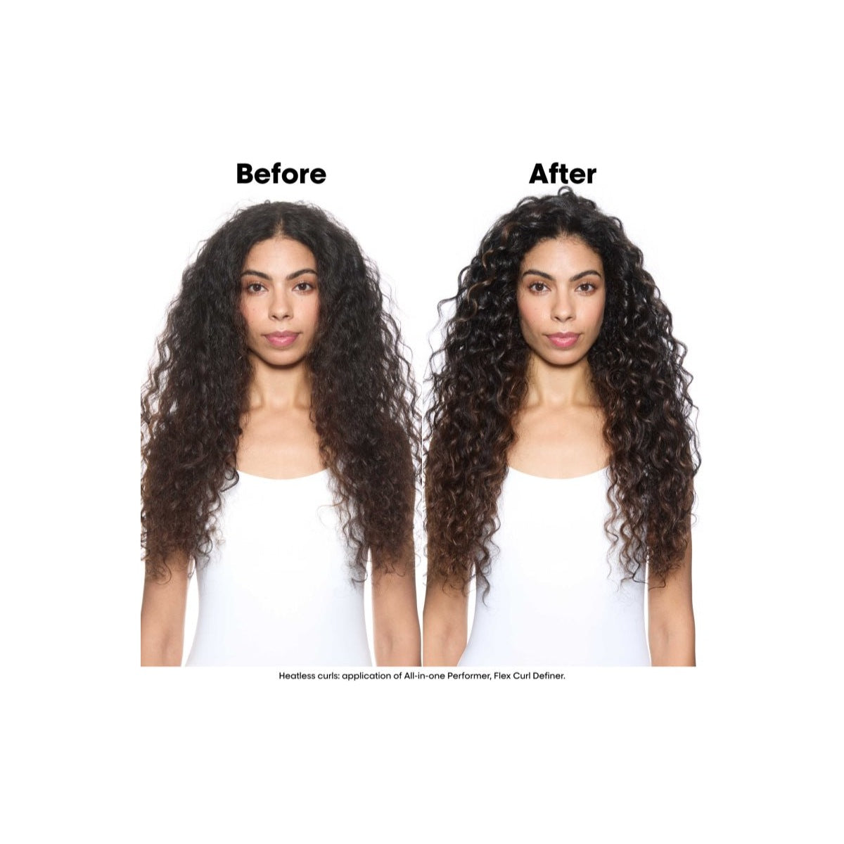 Antes e depois em cabelo comprido
