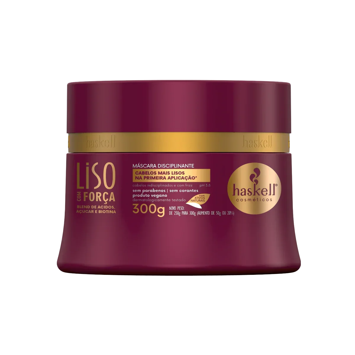 Haskell Liso Com Força Máscara 300g - Ilha dos cosméticos