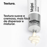 Textura cremosa do Majirel, mais fácil de dispensar e misturar