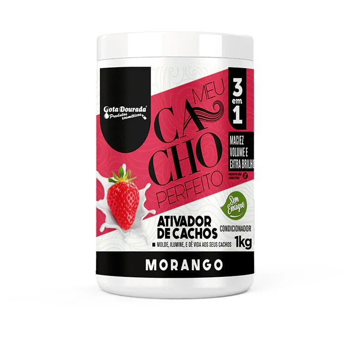Gota Dourada Ativador de Cachos Meu Cacho Perfeito Morango1 Kg - Ilha dos cosméticos