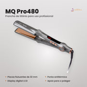 Prancha de titânio MQ Pro480 com placas flutuantes de 32 mm