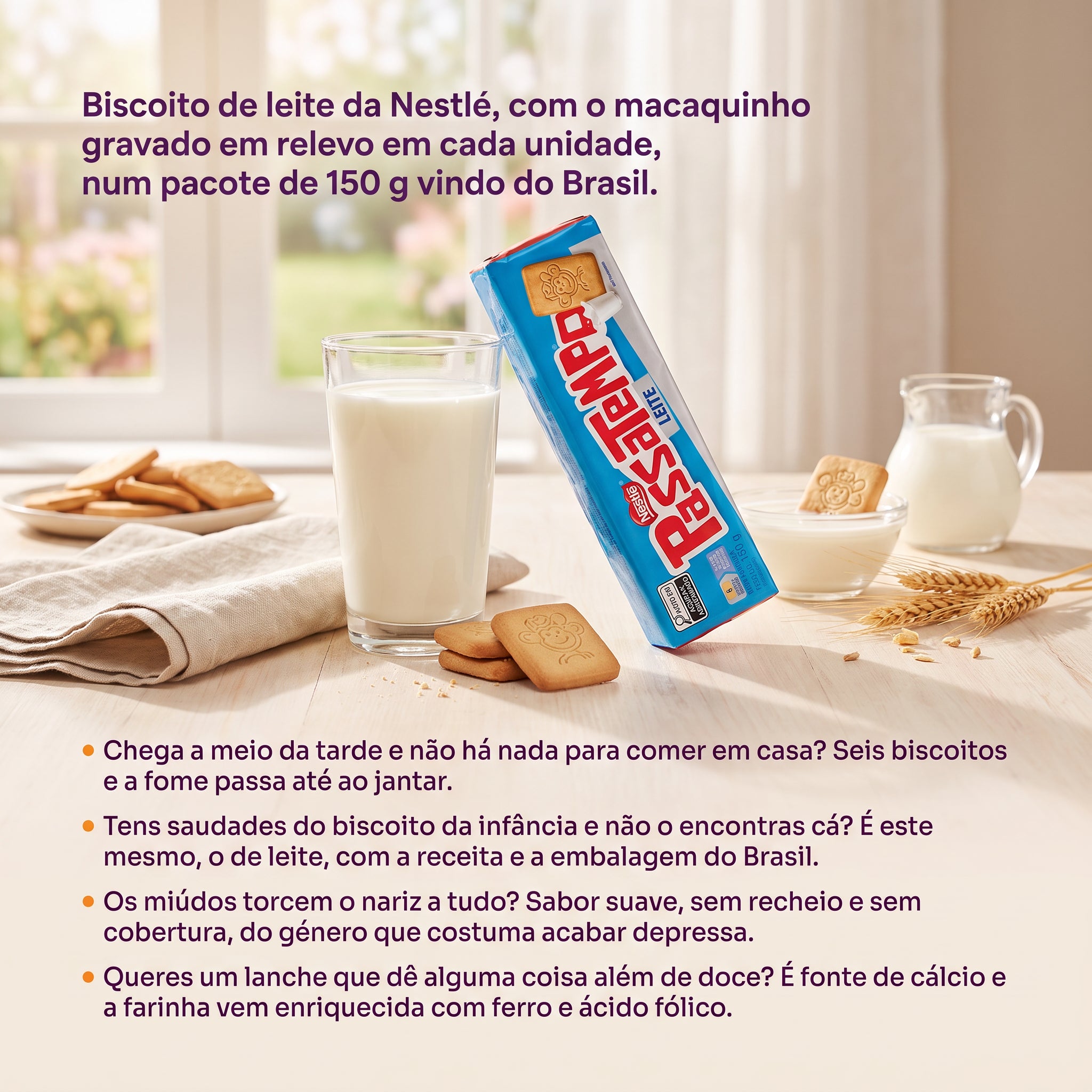 Nestlé Passatempo Biscoito de Leite 150g — foto 2