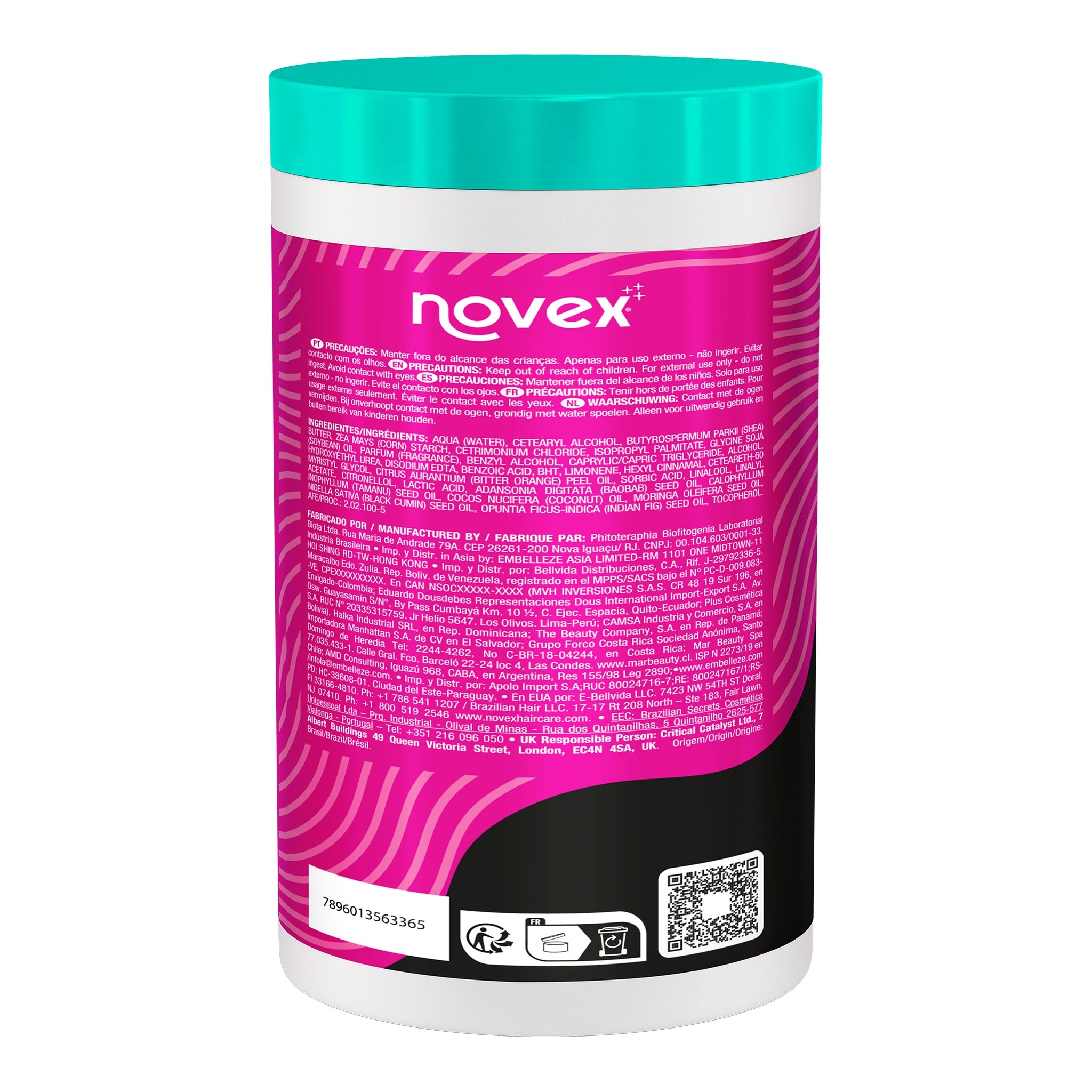 Novex Santo Black Poderoso Máscara 1kg, foto oficial da marca