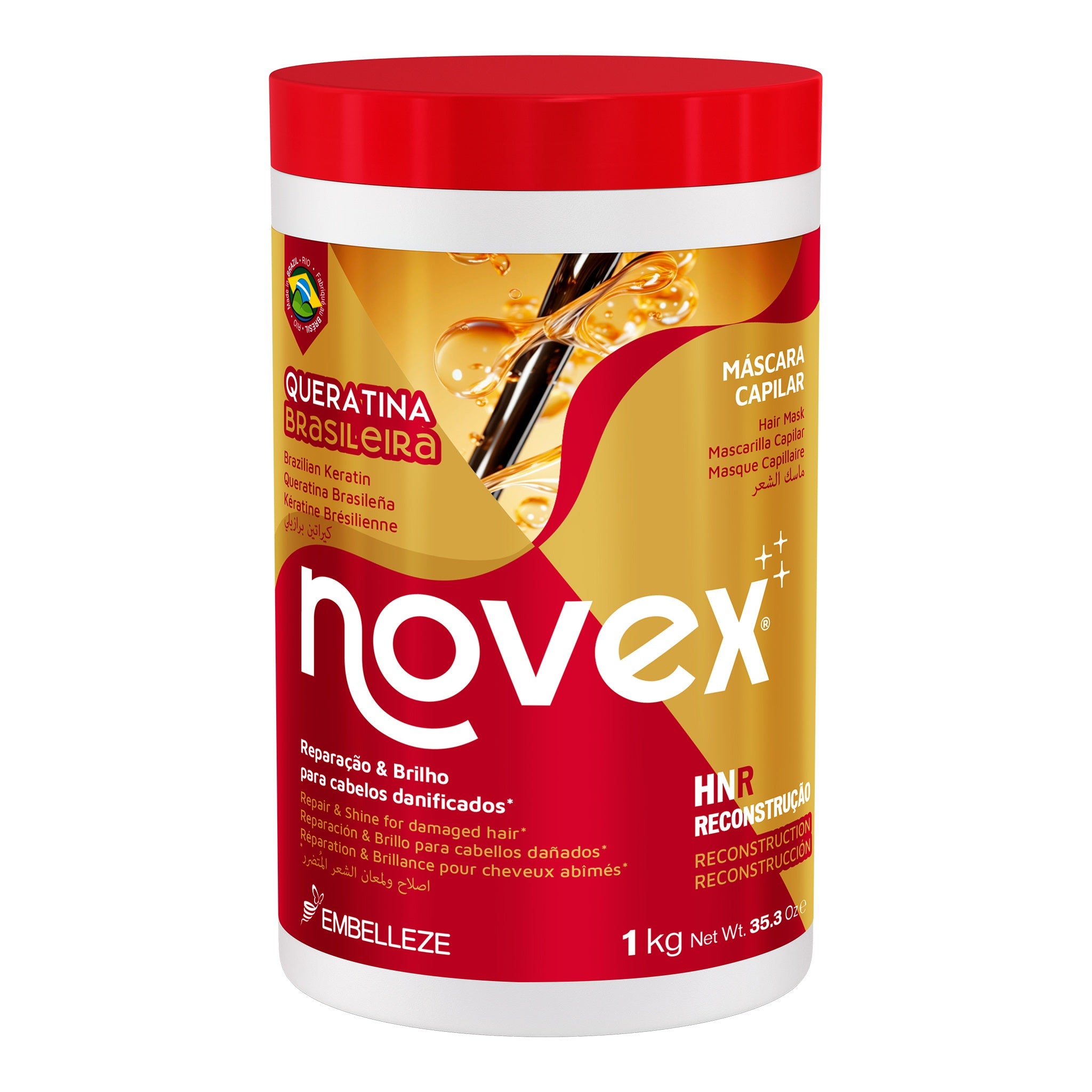 Novex Queratina Brasileira Máscara 1Kg, foto oficial da marca