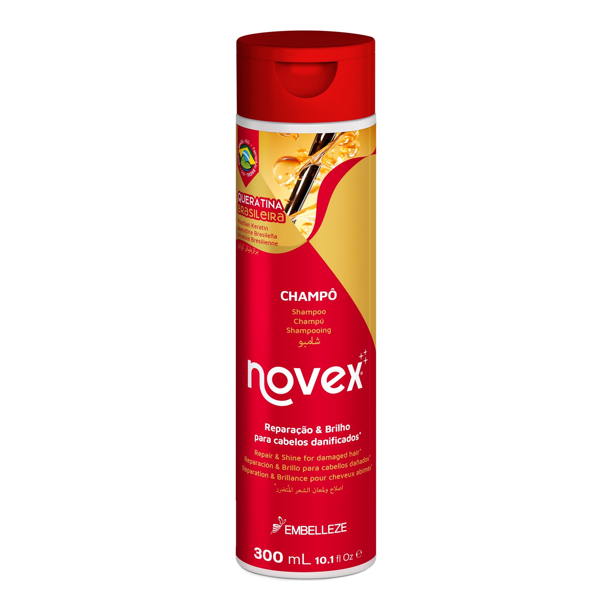 Novex Queratina Brasileira Shampoo 300ml, foto oficial da marca