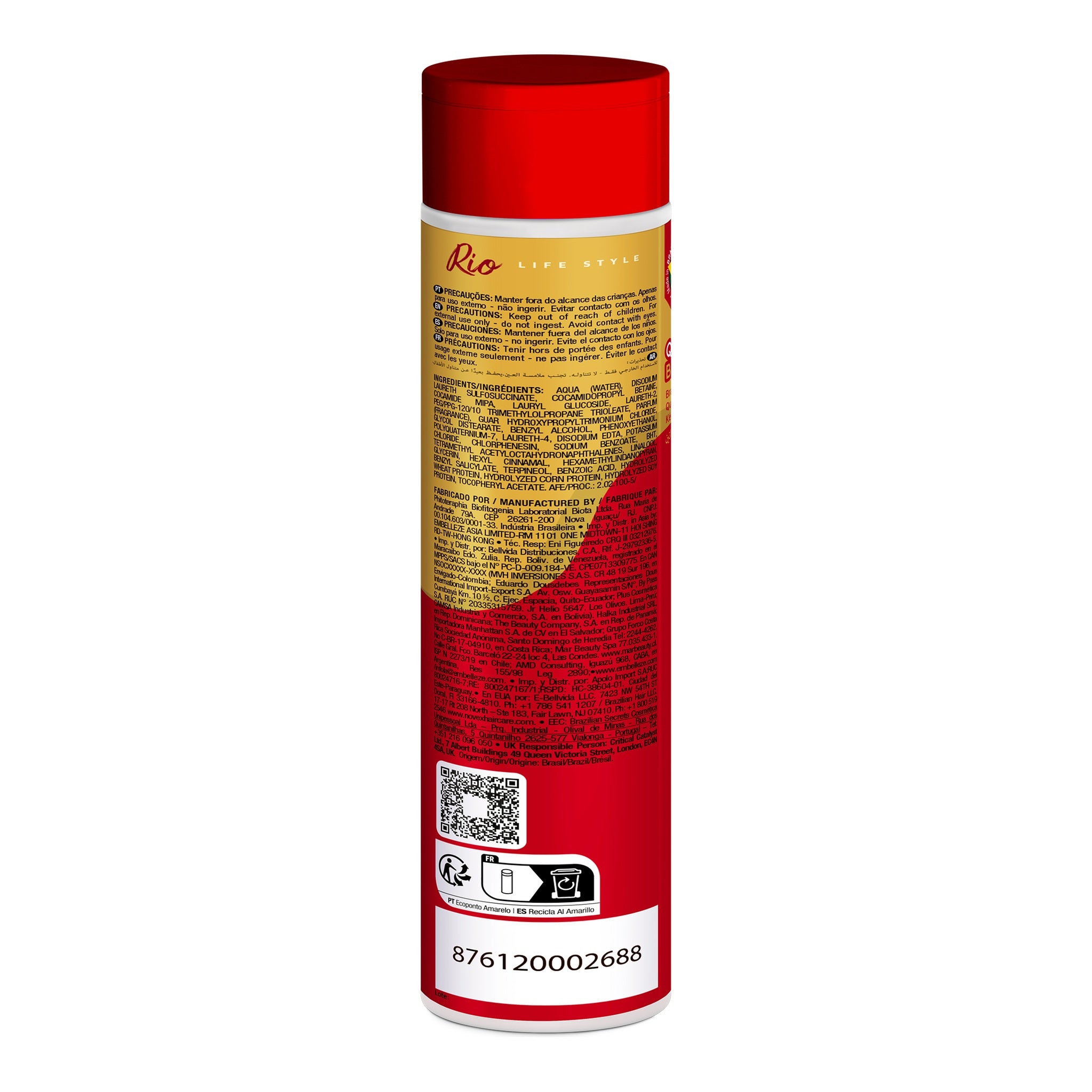 Novex Queratina Brasileira Shampoo 300ml, foto oficial da marca