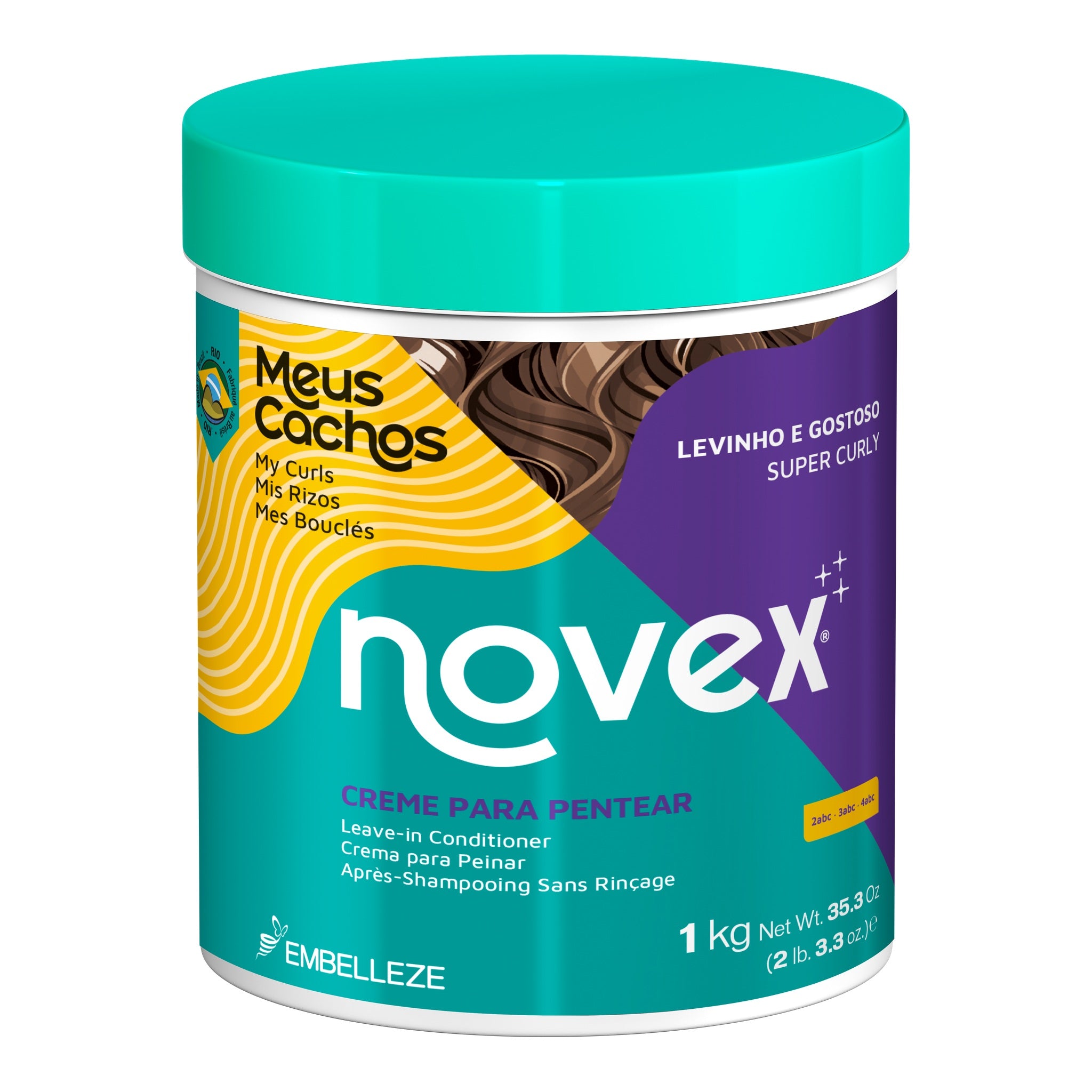 Novex Meus Cachos Levinho e Gostoso Creme de Pentear 1kg, foto oficial da marca