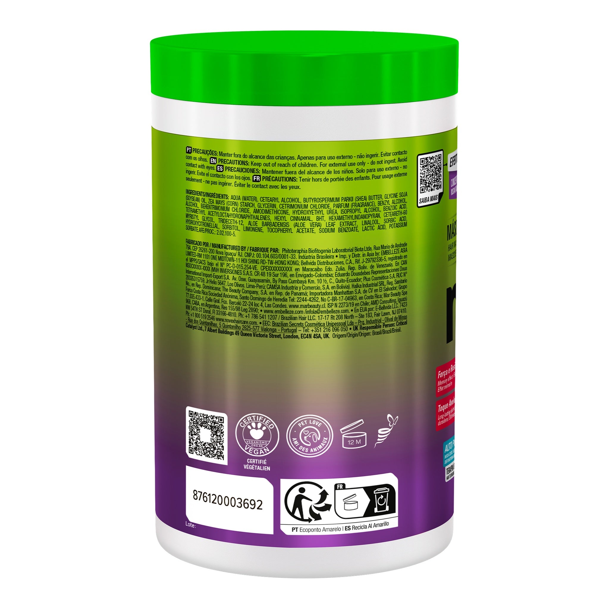 Novex Super Babosão Aloe Vera Máscara  400g, foto oficial da marca