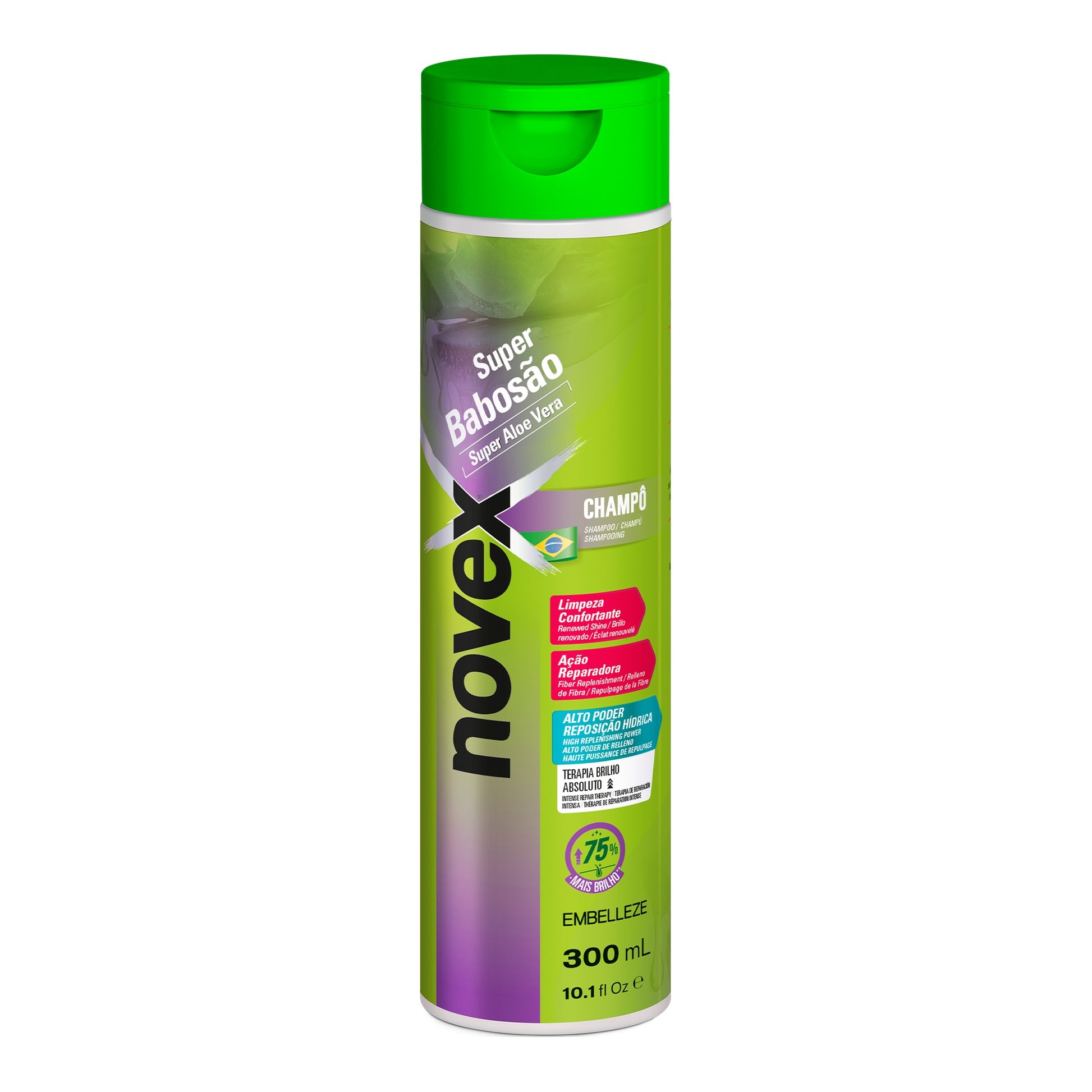 Novex Super Babosão Aloe Vera Shampoo 300ml, foto oficial da marca