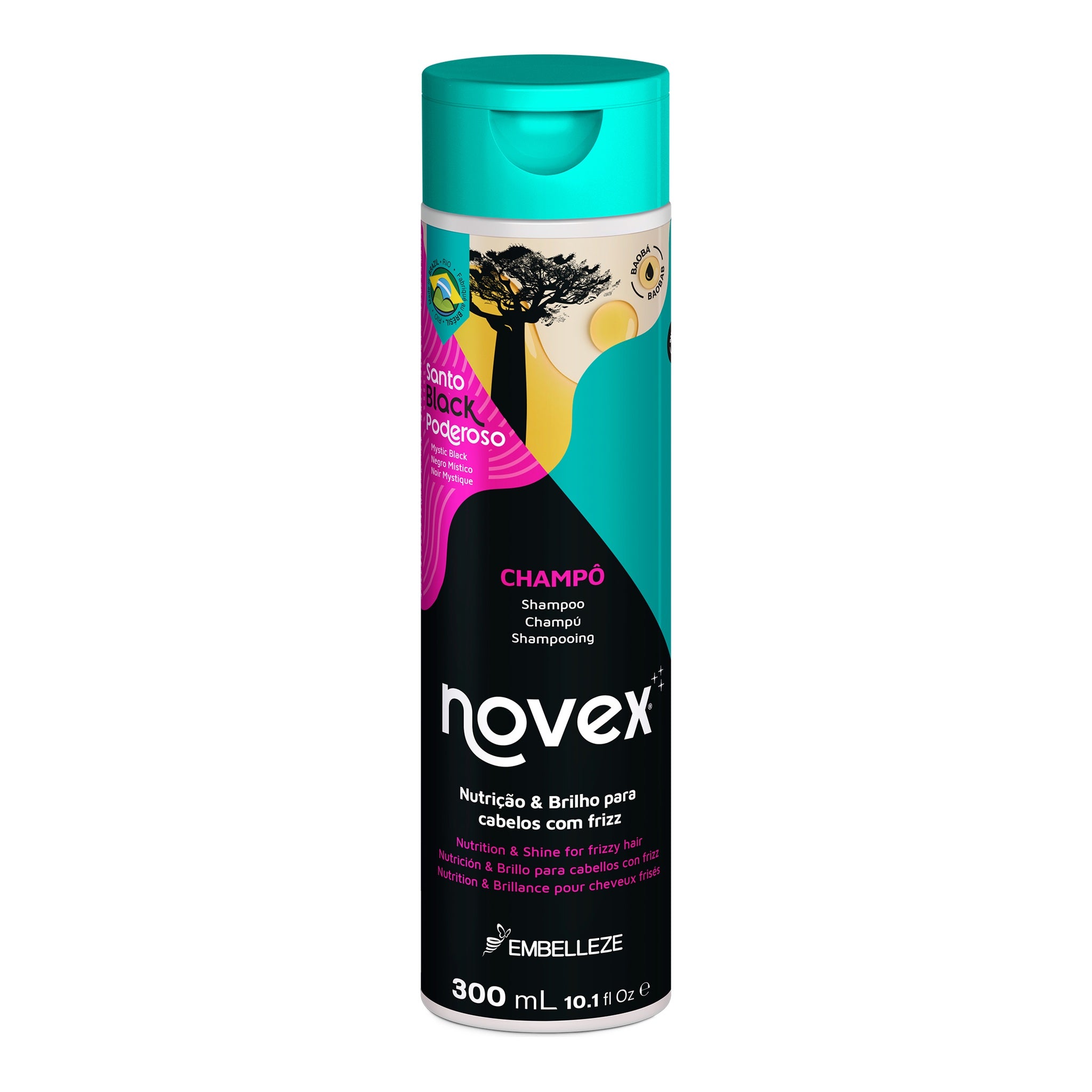 Novex Santo Black Poderoso Shampoo 300ml, foto oficial da marca