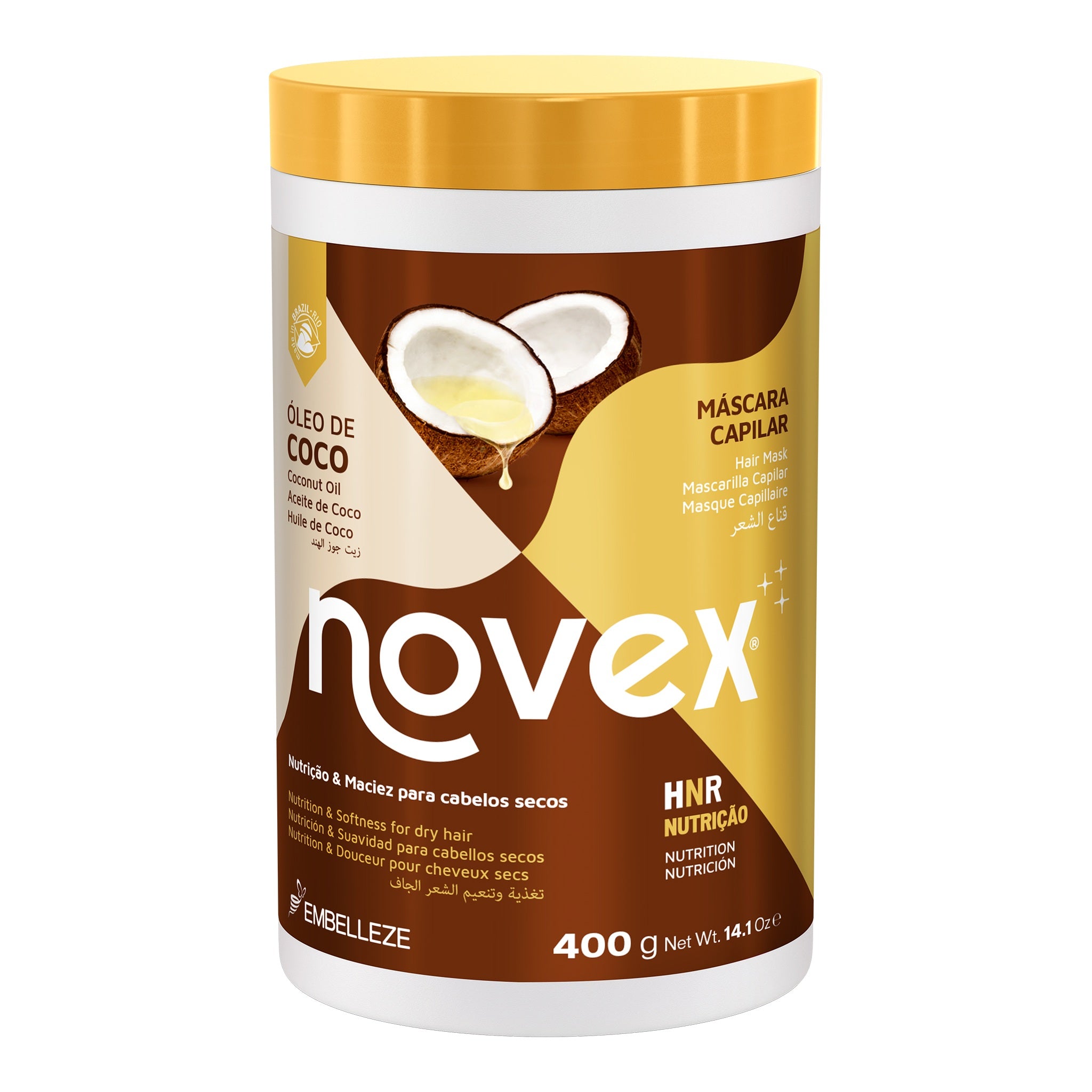 Novex Óleo de Coco Máscara Capilar 400g, foto oficial da marca