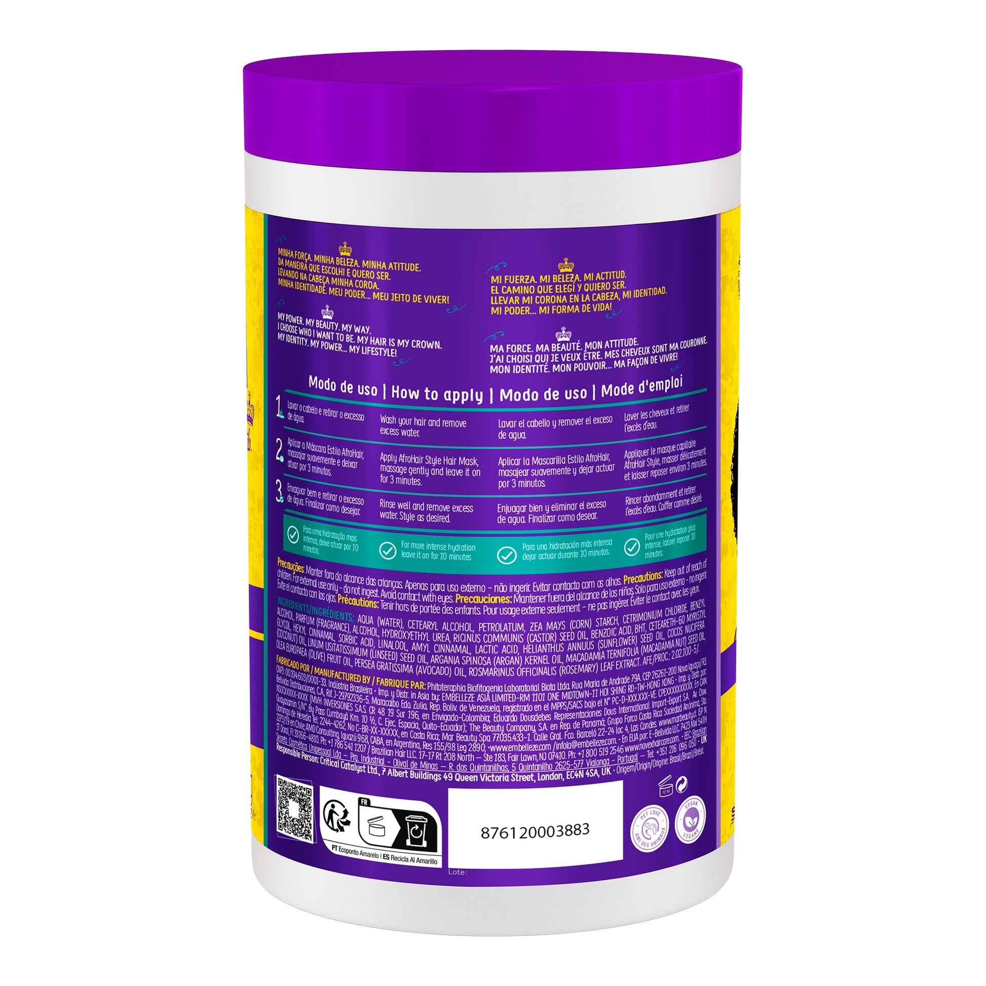 Novex AfroHair Máscara 1kg, foto oficial da marca