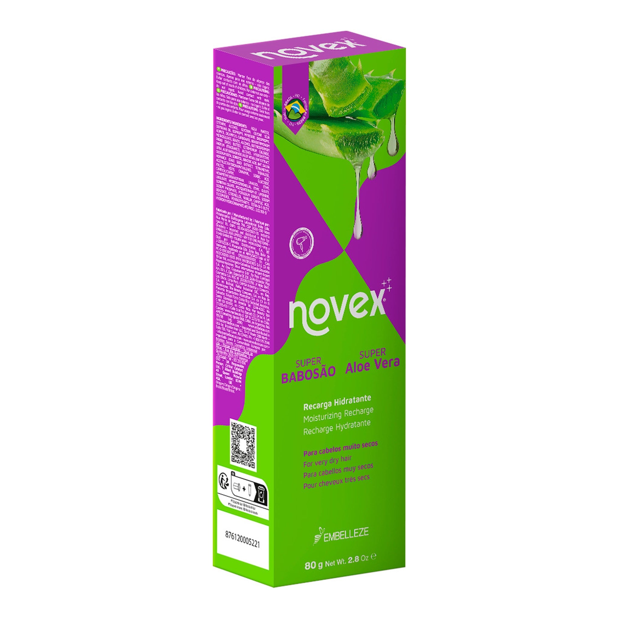 Novex Super Babosão Aloe Vera Recarga 80g, foto oficial da marca