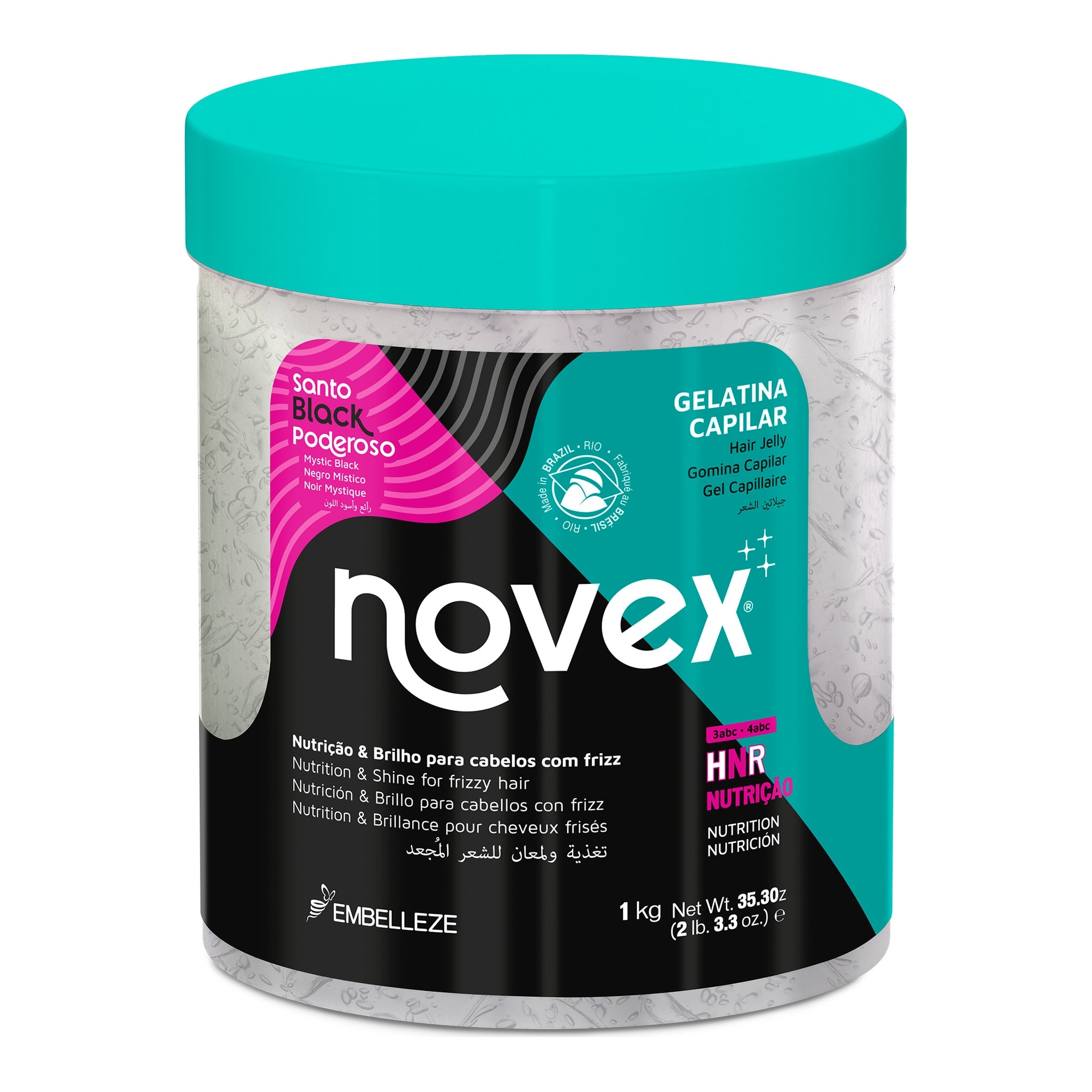 Novex Santo Black Poderoso Gelatina 1kg, foto oficial da marca