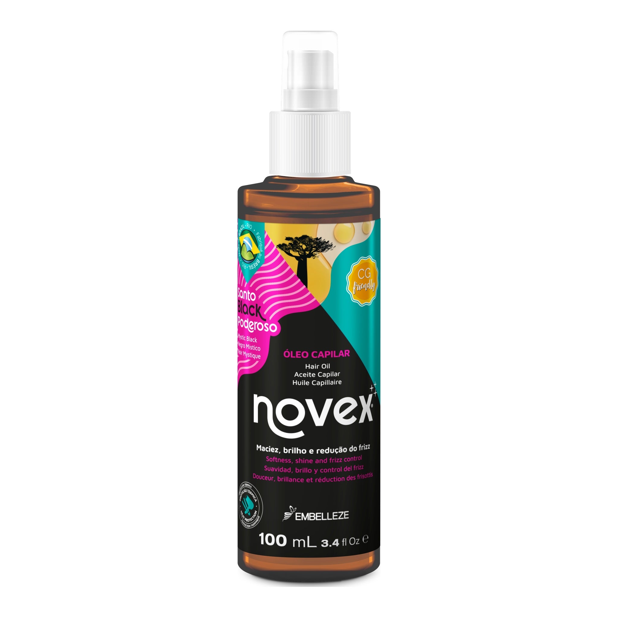 Novex Santo Black Poderoso Óleo Capilar 100ml, foto oficial da marca
