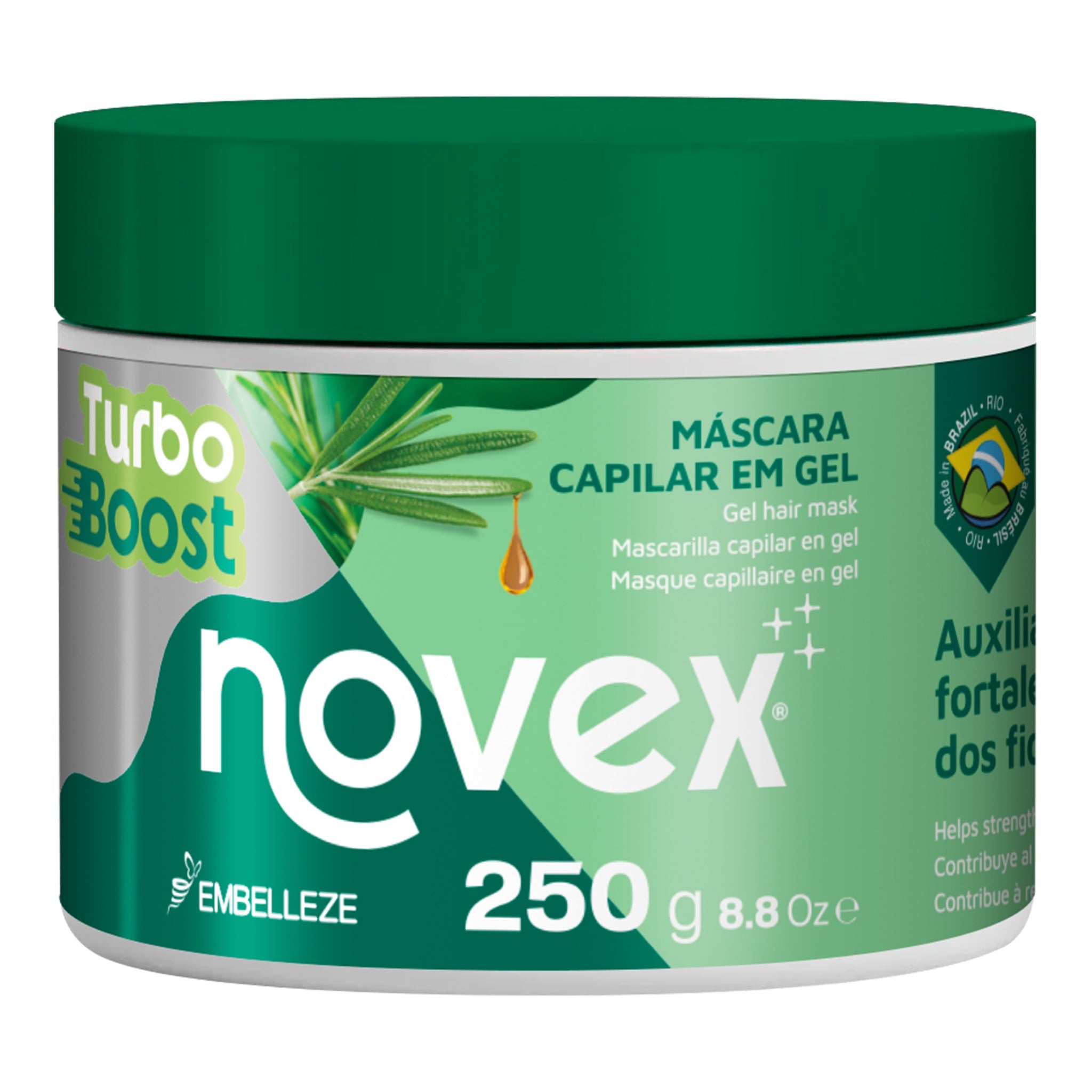 Novex Turbo Boost Máscara em Gel Antiqueda 250g, foto oficial da marca