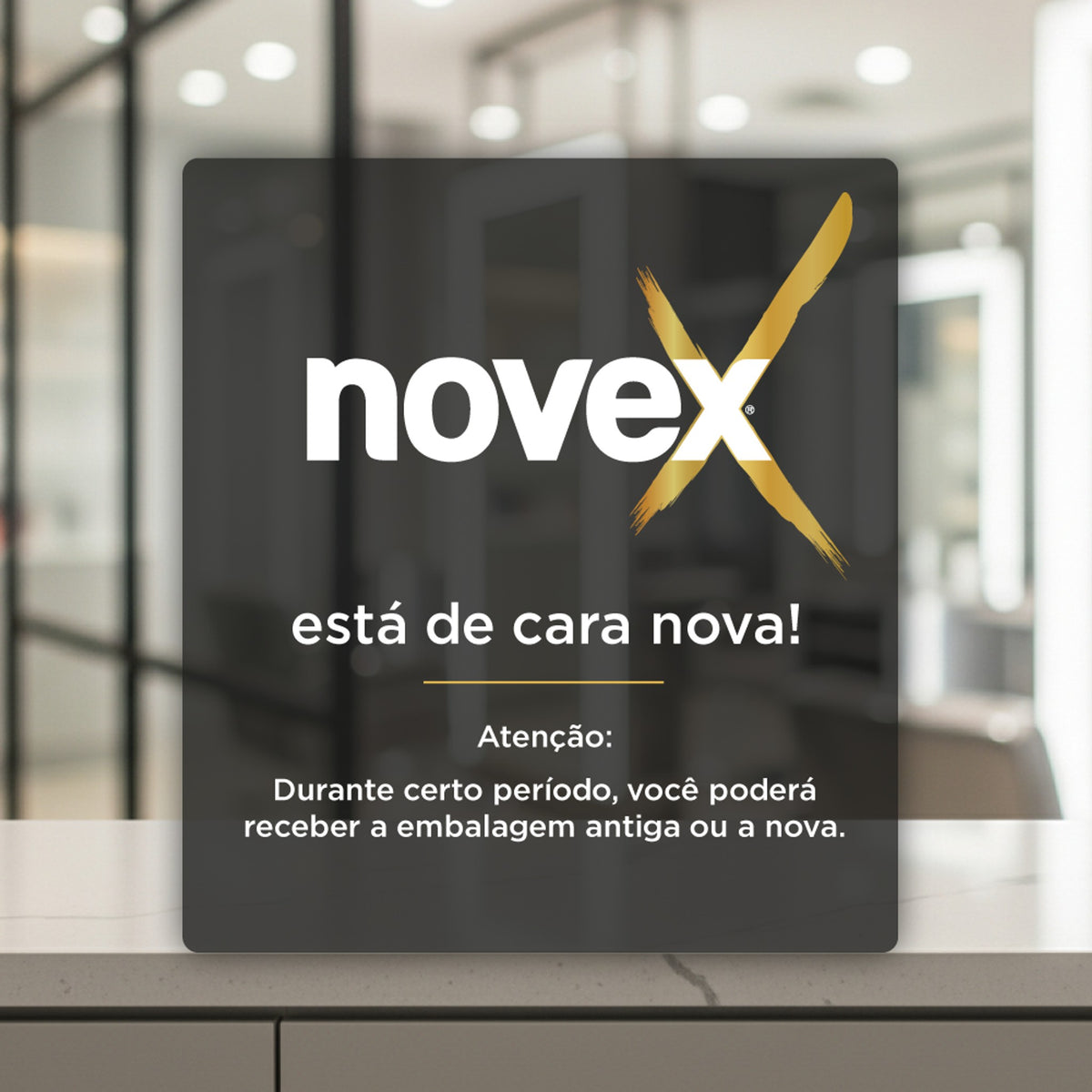Aviso Novex: durante a transição podes receber a embalagem antiga ou a nova